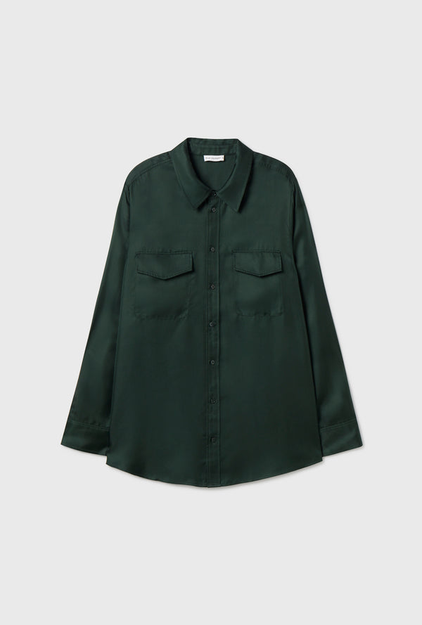 TWILL BOYFRIEND SHIRT SCARAB