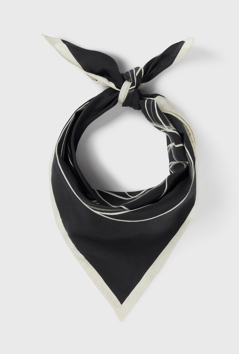 TWILL SCARF FIBONACCI BLACK