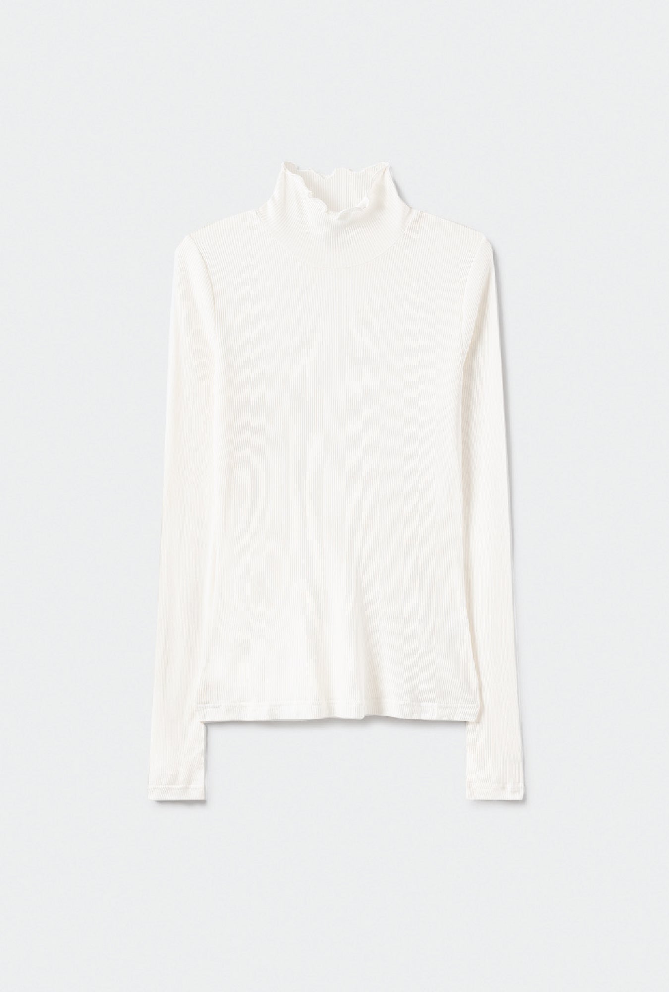 RIBBED TURTLENECK WHITE