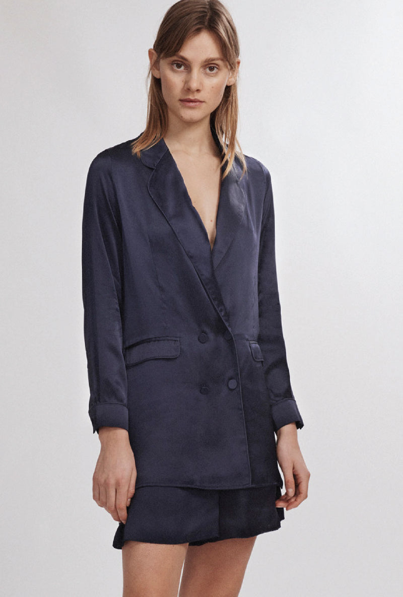 RELAXED BLAZER NAVY