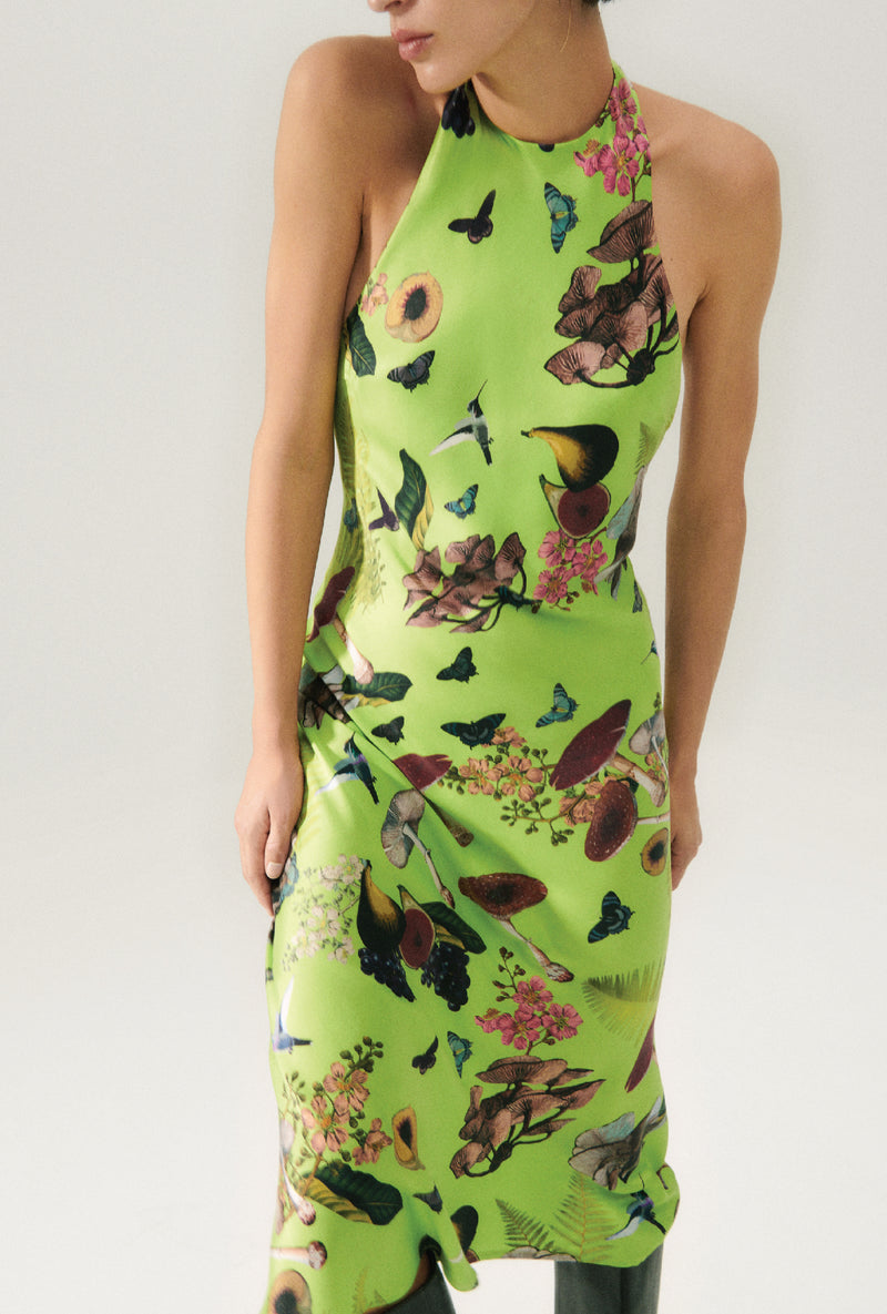 HALTER DRESS MAGIC MUSHROOM FERN