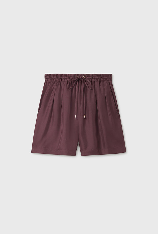 TWILL SLOUCH SHORTS CACAO