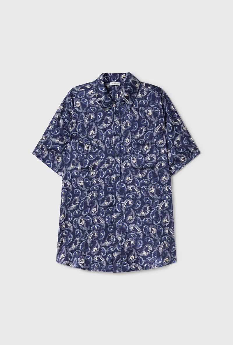 SHORT SLEEVE BOYFRIEND SHIRT 2.0 HOUNDS PAISLEY