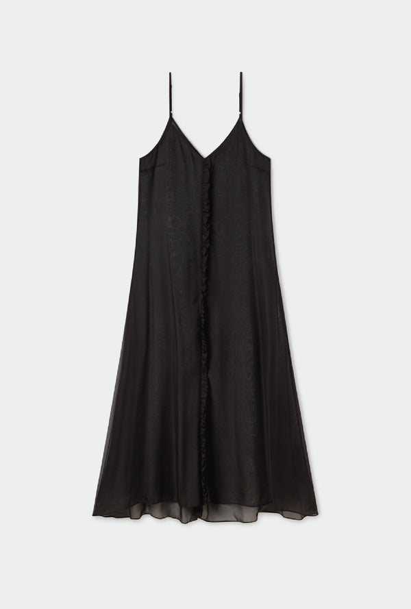 CHIFFON TONI RUFFLE DRESS BLACK