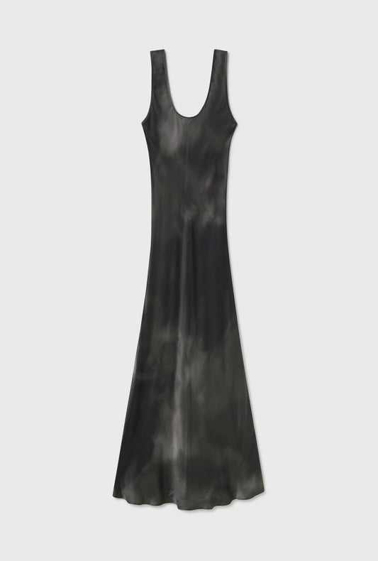 SCOOP NECK DRESS SMOKE