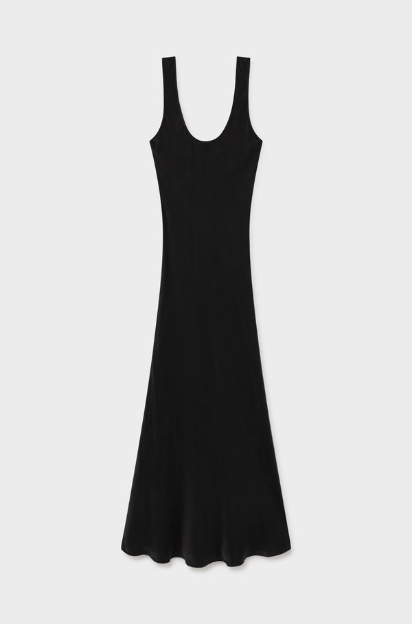 SCOOP NECK DRESS BLACK