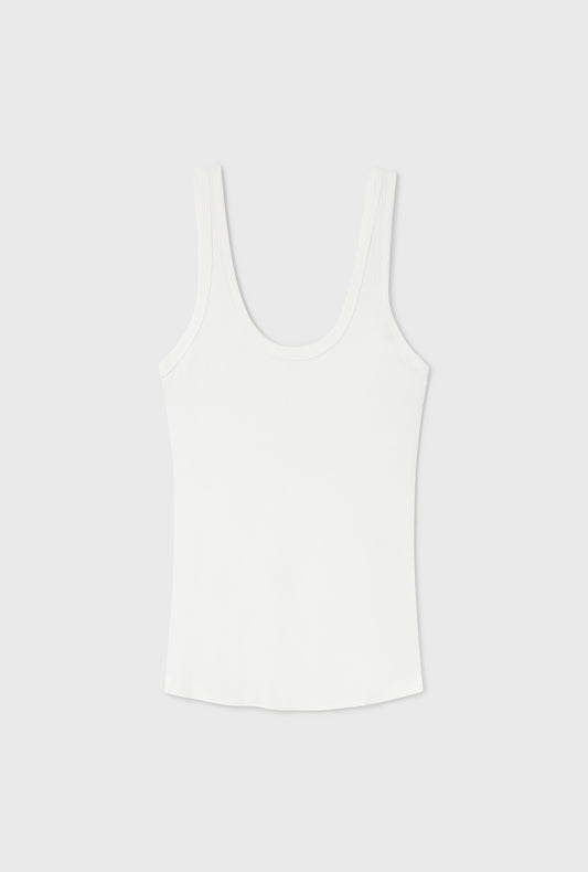 JERSEY SCOOP TANK WHITE