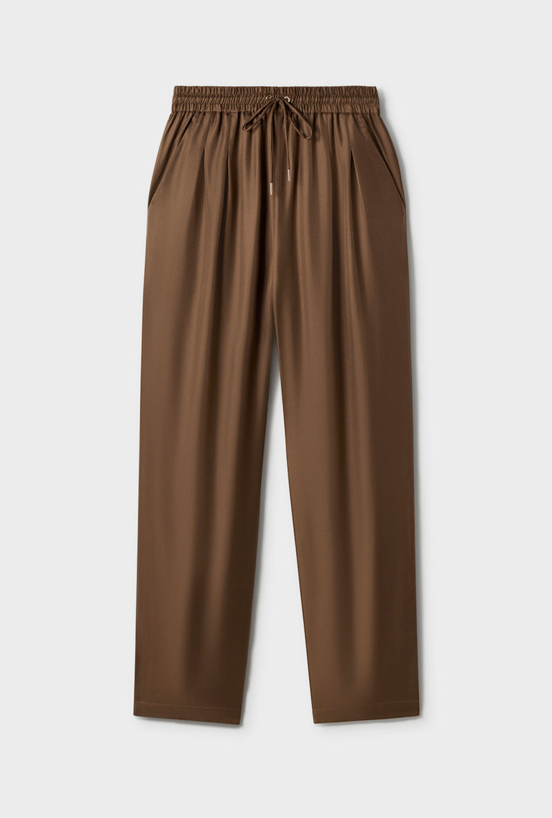 TWILL SLOUCH PANTS DARK EARTH