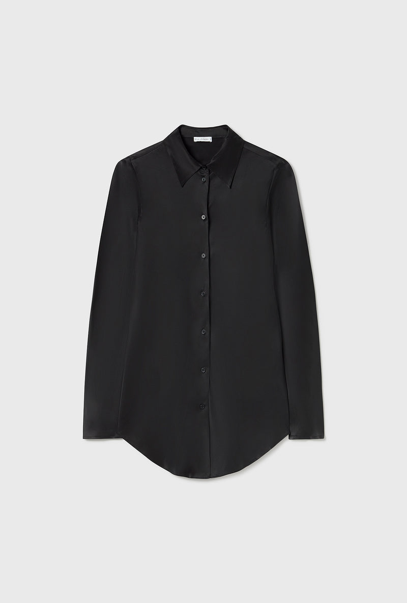 BIAS CUT SHIRT BLACK