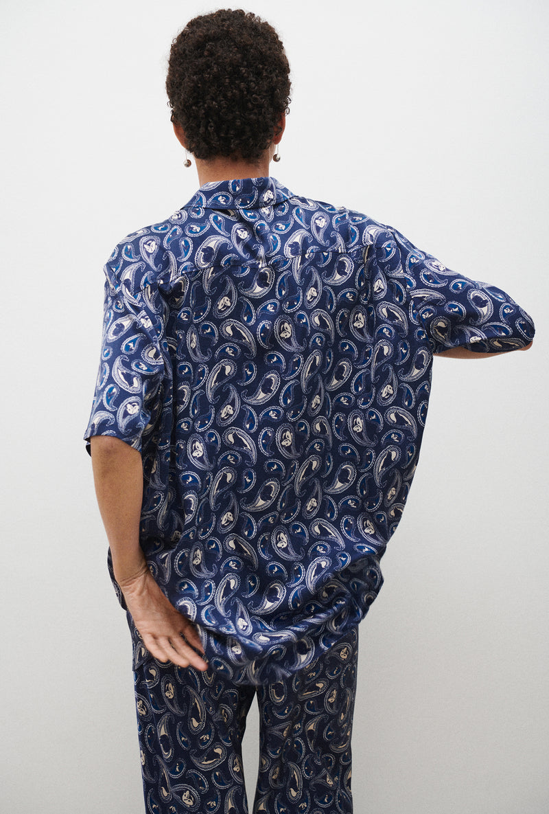 SHORT SLEEVE BOYFRIEND SHIRT 2.0 HOUNDS PAISLEY