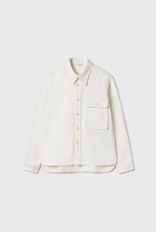 CANVAS OVERSHIRT MILK